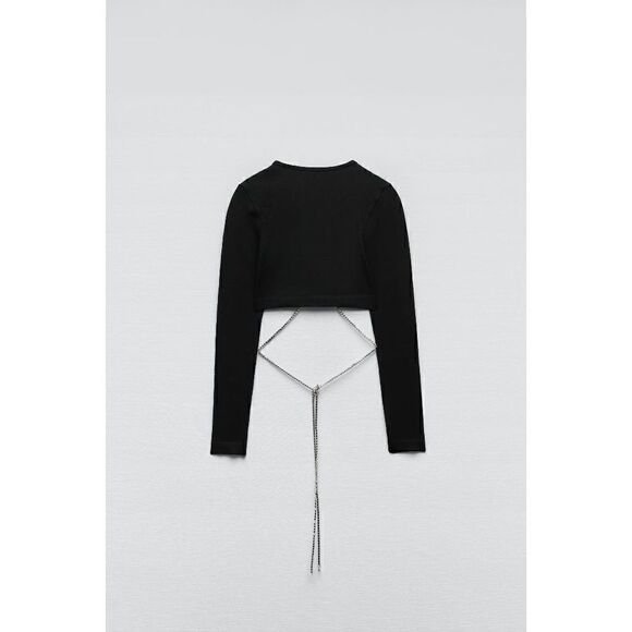 SEAMLESS RHINESTONE TOP ZARA  - Picture 7 of 11